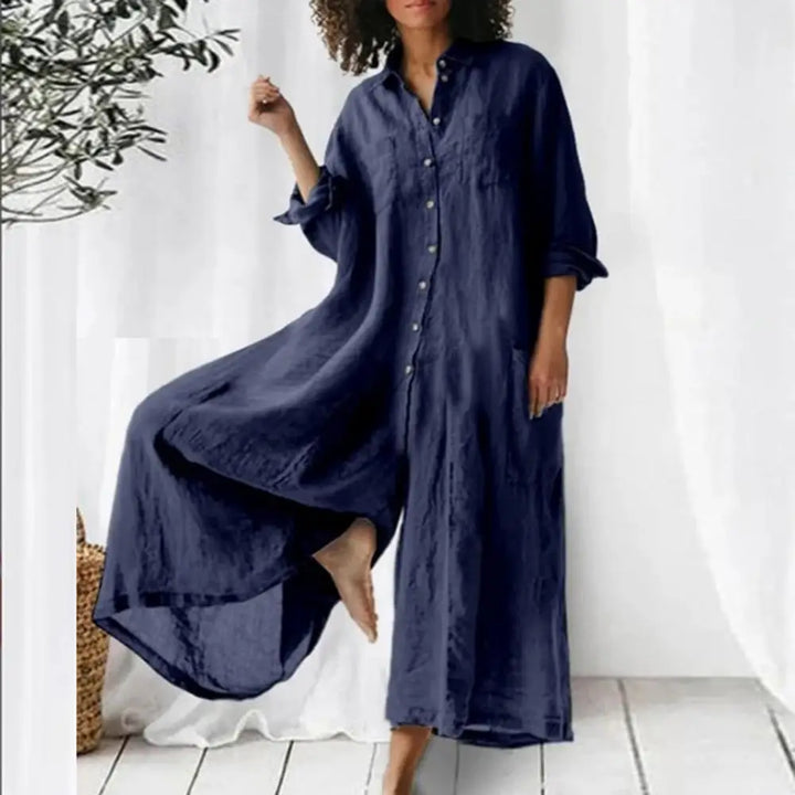 Linen Polo Jumpsuit