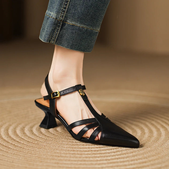 Covered Pointed Toe Shoes