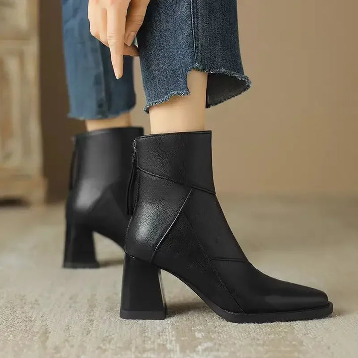 Chunky Heel Ankle Shoes