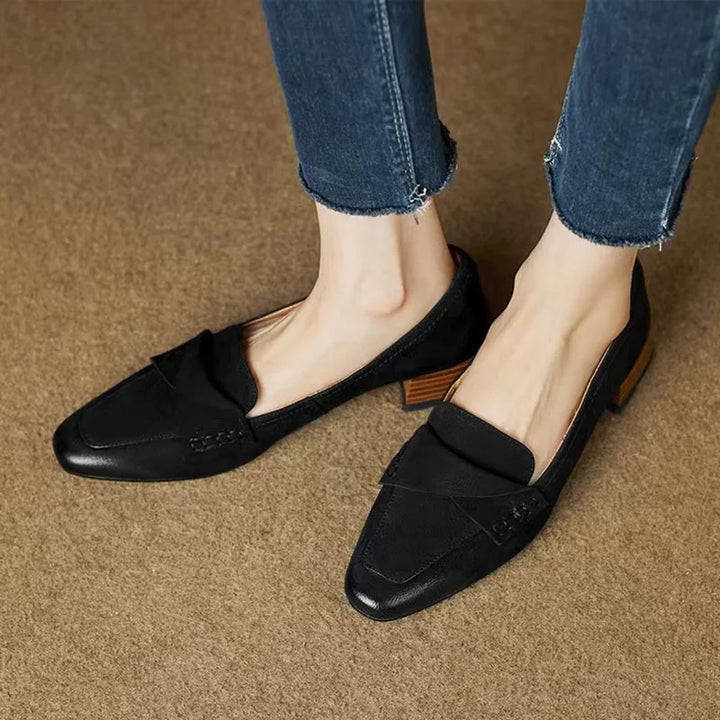 Chunky Heels Square Toe Shoes