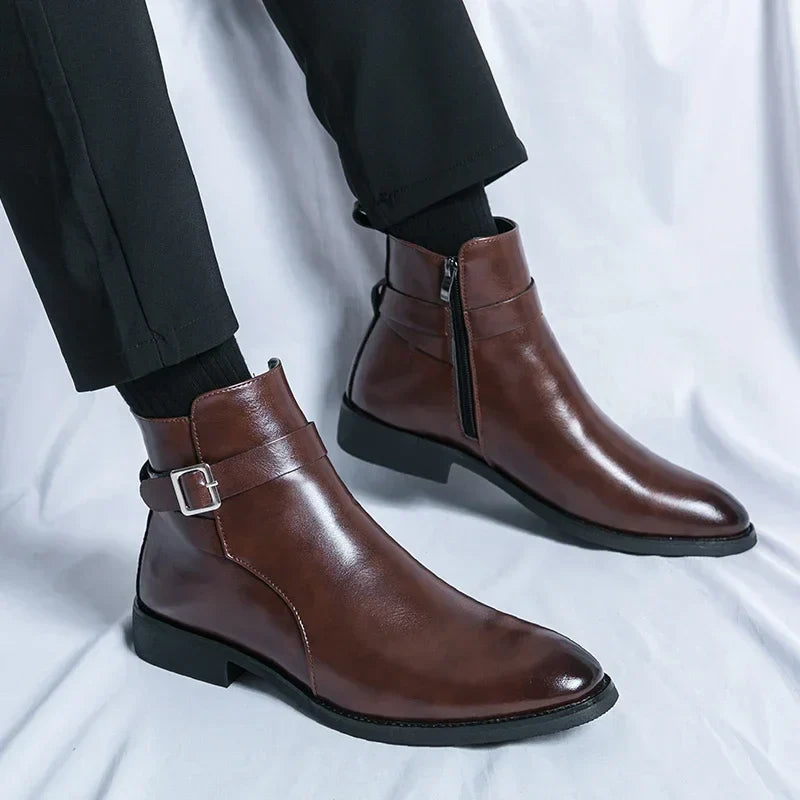 Buckle Chelsea Boots
