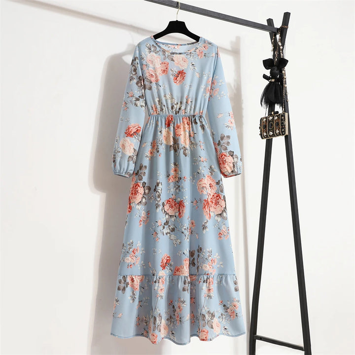 O-neck Long Sleeve Dress