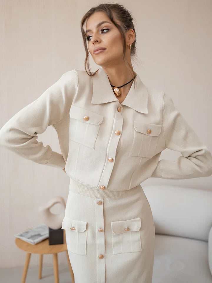 Knitted Blazer Set