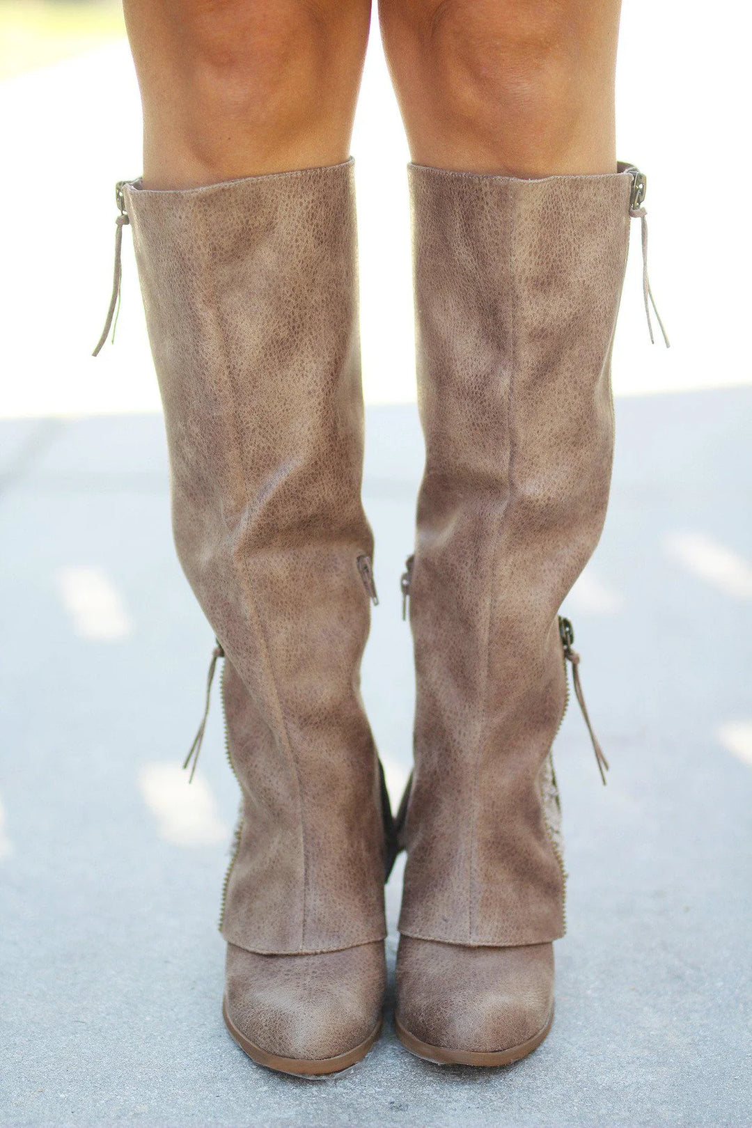Zipped Rider Boots