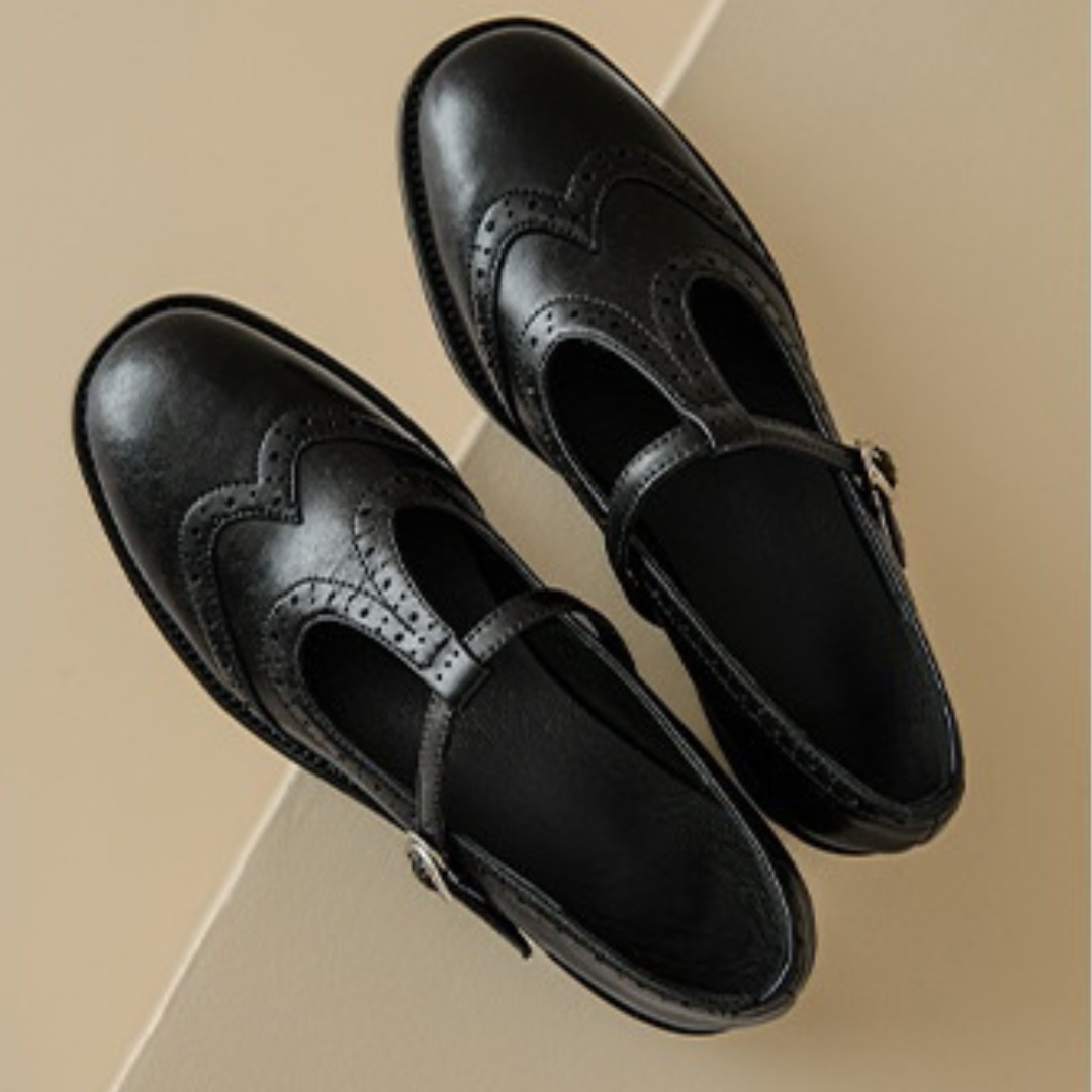 Retro Round Head T-Shape Mary Jane Shoes