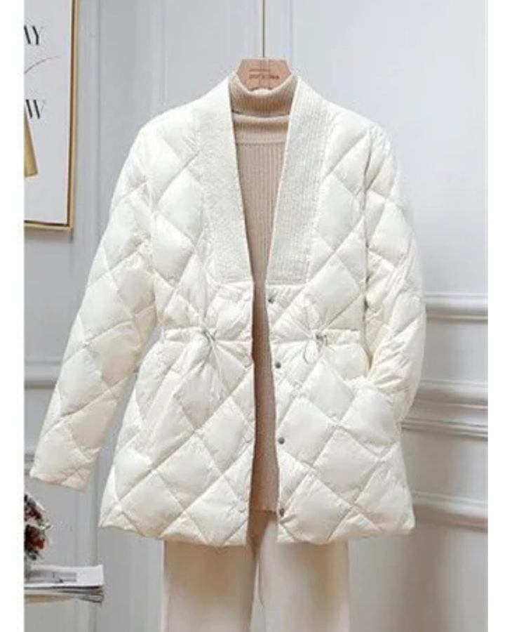 V-Neck Quilted Jacket