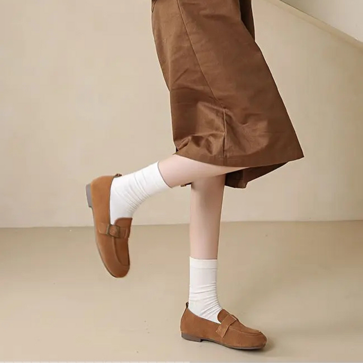 Square Toe Bucket Flats