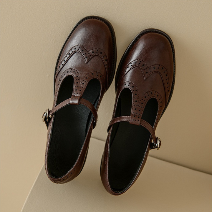 Retro Round Head T-Shape Mary Jane Shoes