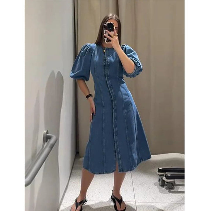 Midi Denim Dress