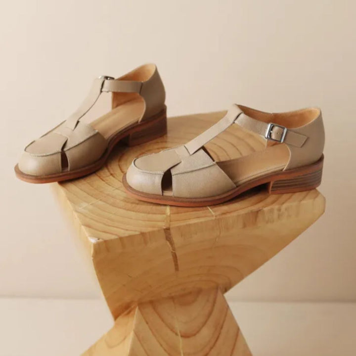 Leather T-Bar Mary Jane Shoes