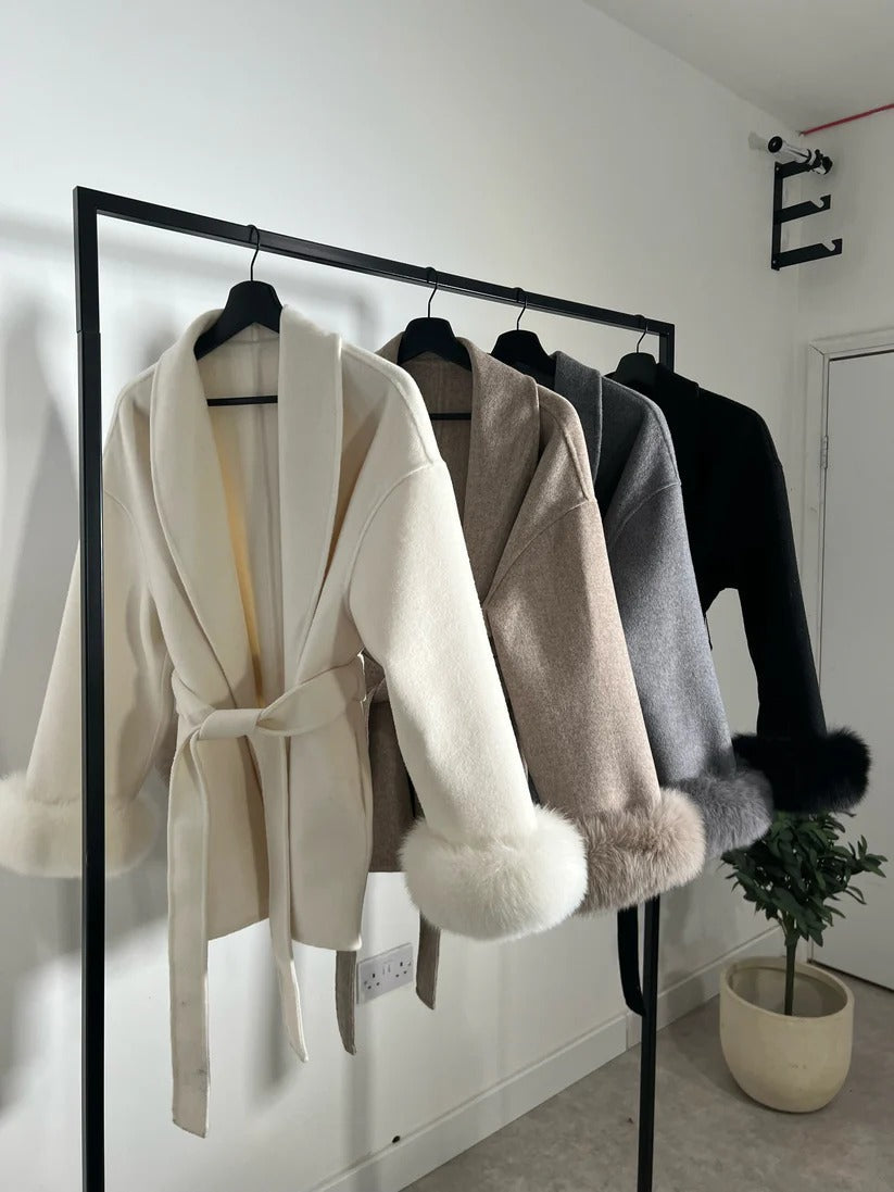 Fur Coat with Belt