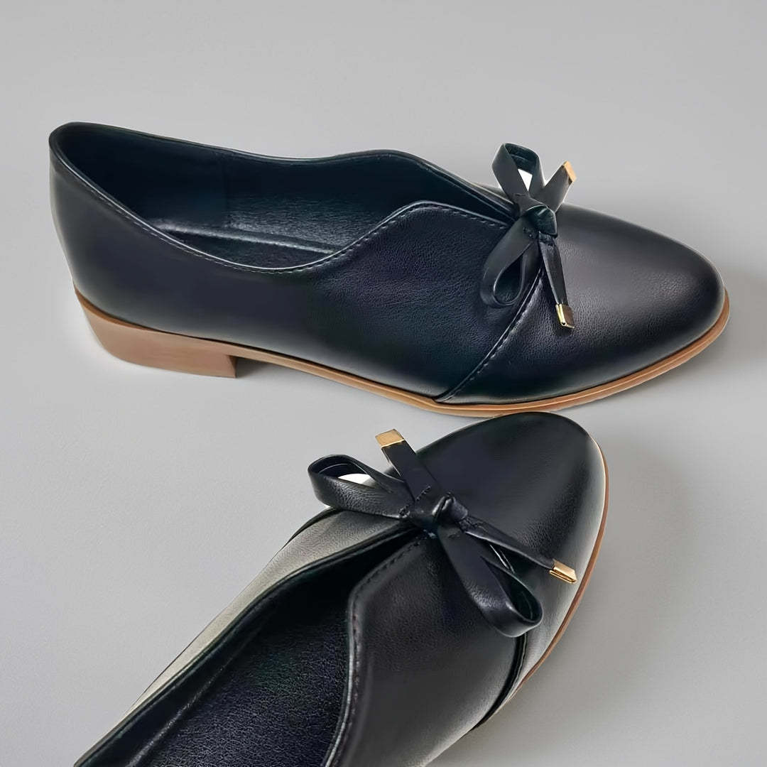 Elegant Bowknot Business Style Women's Slip-Ons