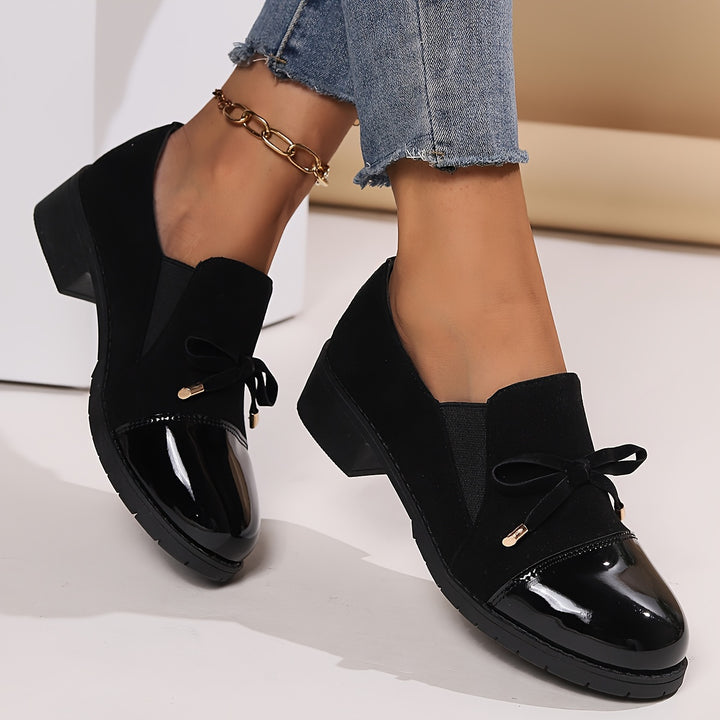 Women's Slip-On Loafers with Bow