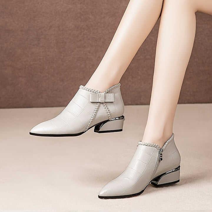 Women's Chunky Low Heel Ankle Boots