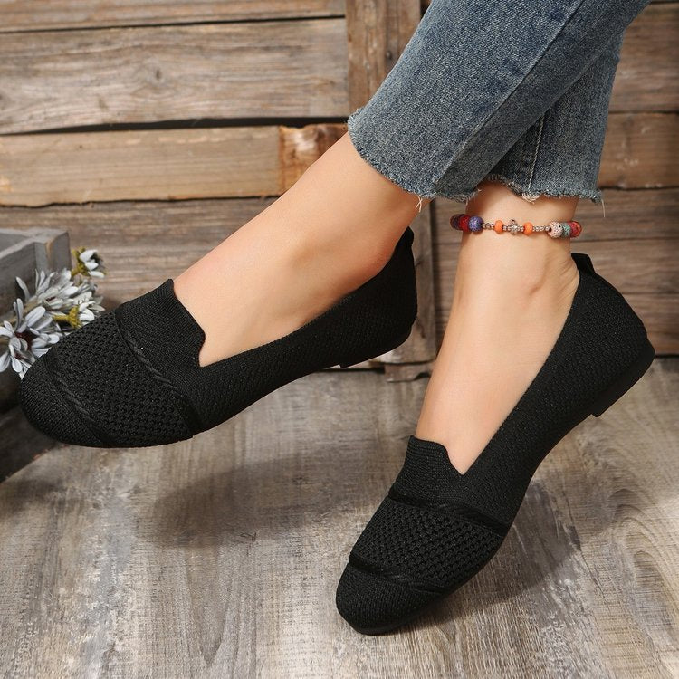 Round Toe Soft Sole Slip On Shoes