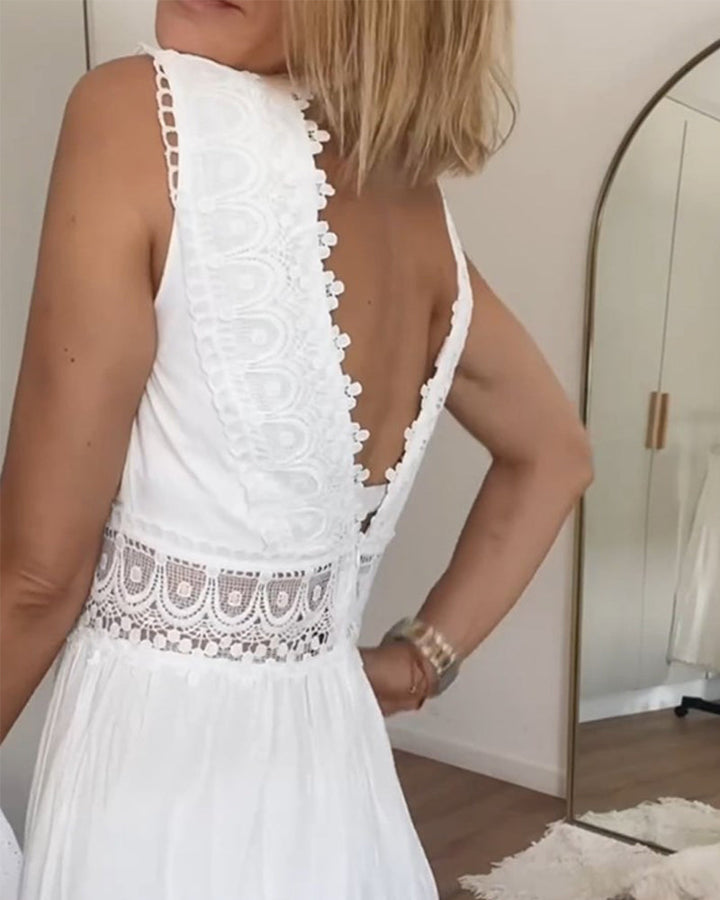 Lace White Dress