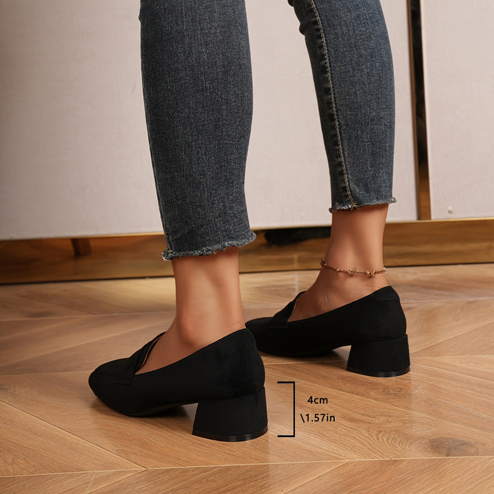 Slip-On Square Toe Mary-Jane Loafers