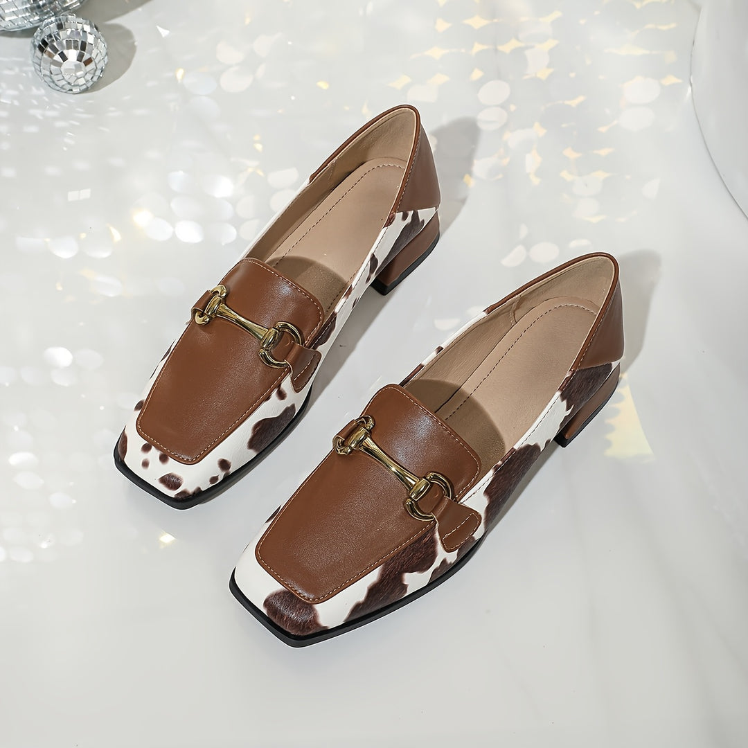 Retro Square Toe Loafers