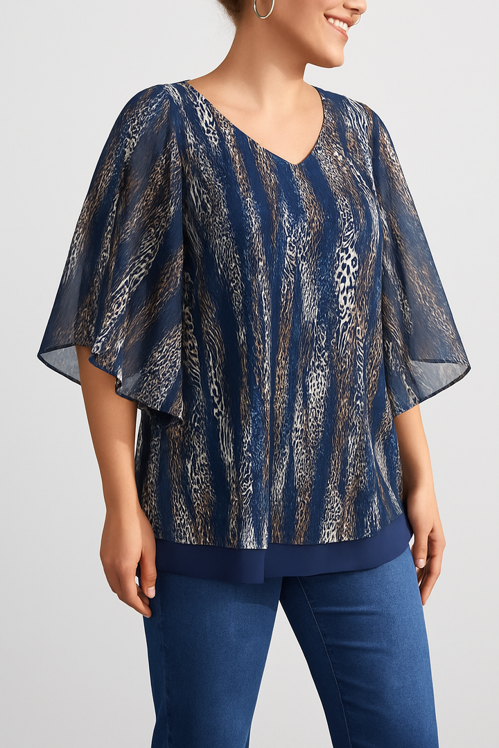 Plus Size V.-neck Blouse