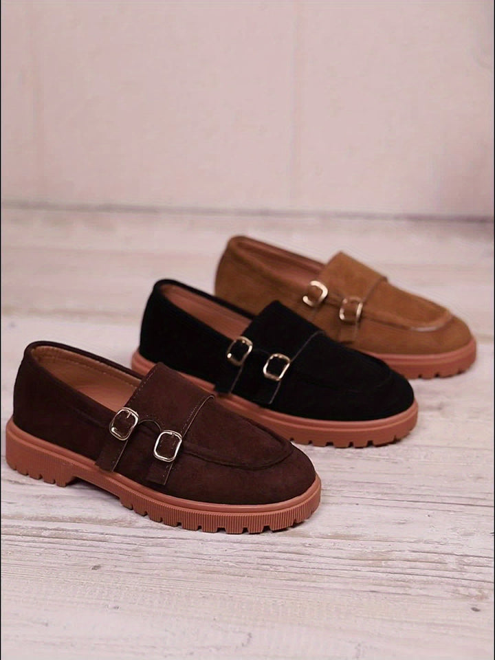 Vintage Double-Buckle Loafers