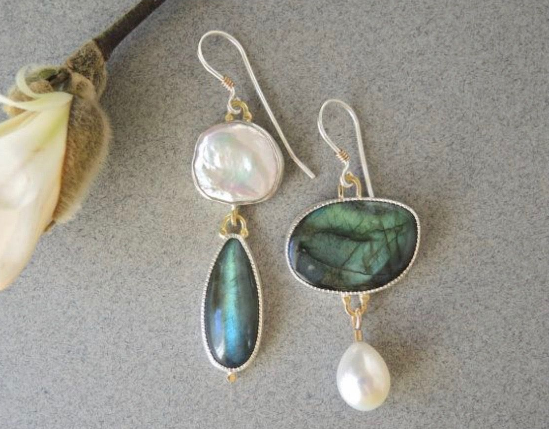 Green Stone Earrings