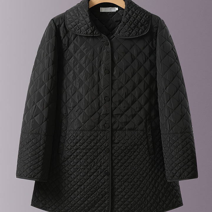 Diamond-Shaped Long Thin Coat for Women