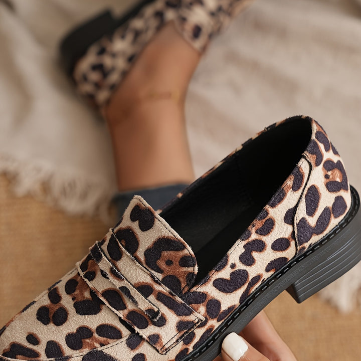 Women's Leopard Print Loafers