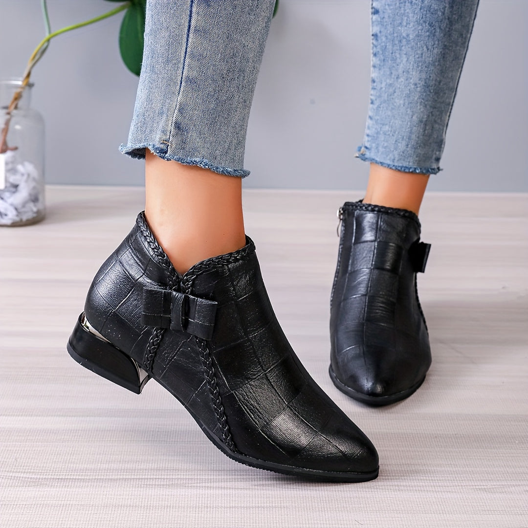 Women's Chunky Low Heel Ankle Boots