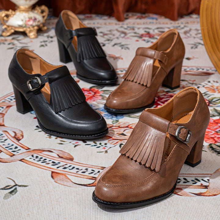 British Style Casual Retro T-Strap Shoes