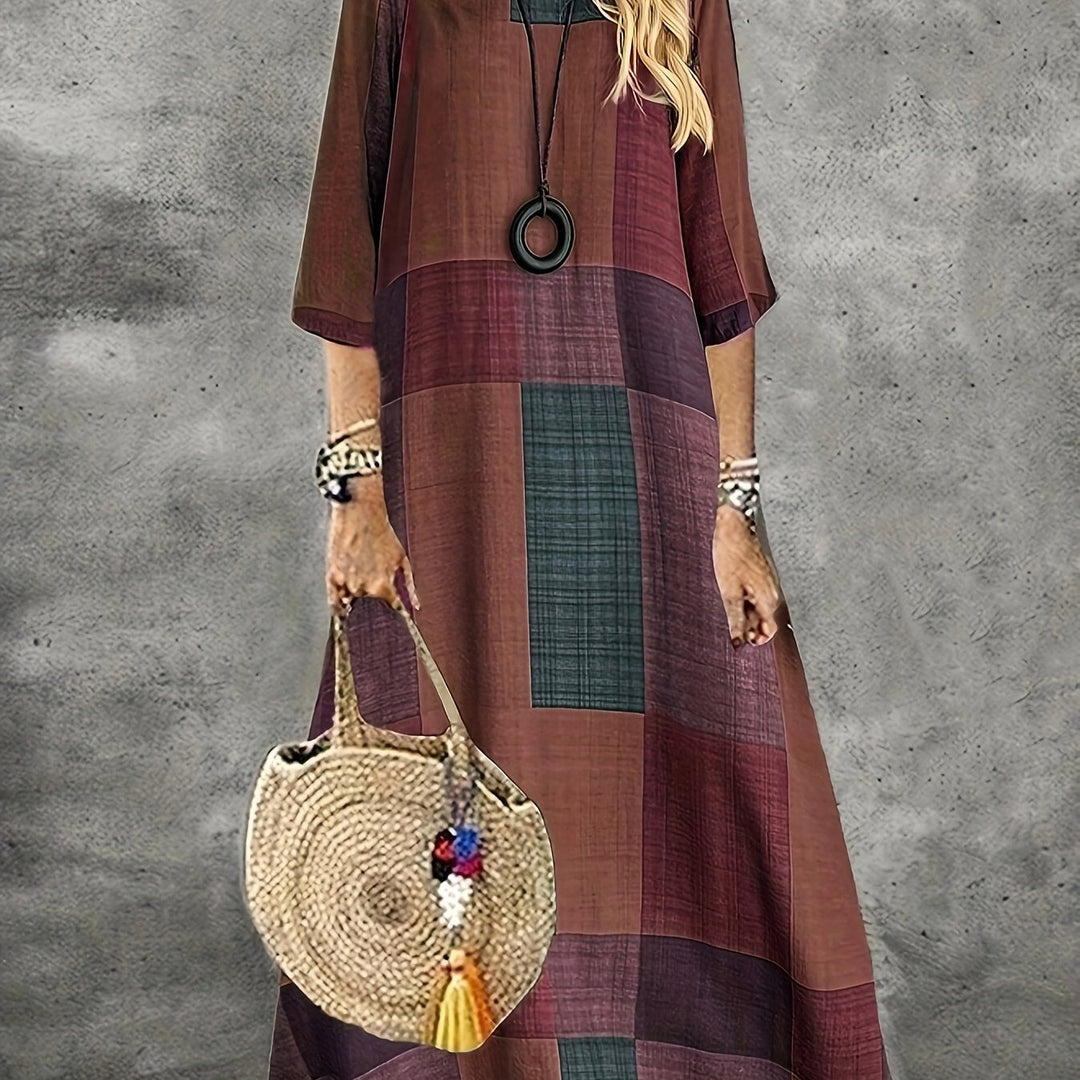 Patchwork Maxi Dress
