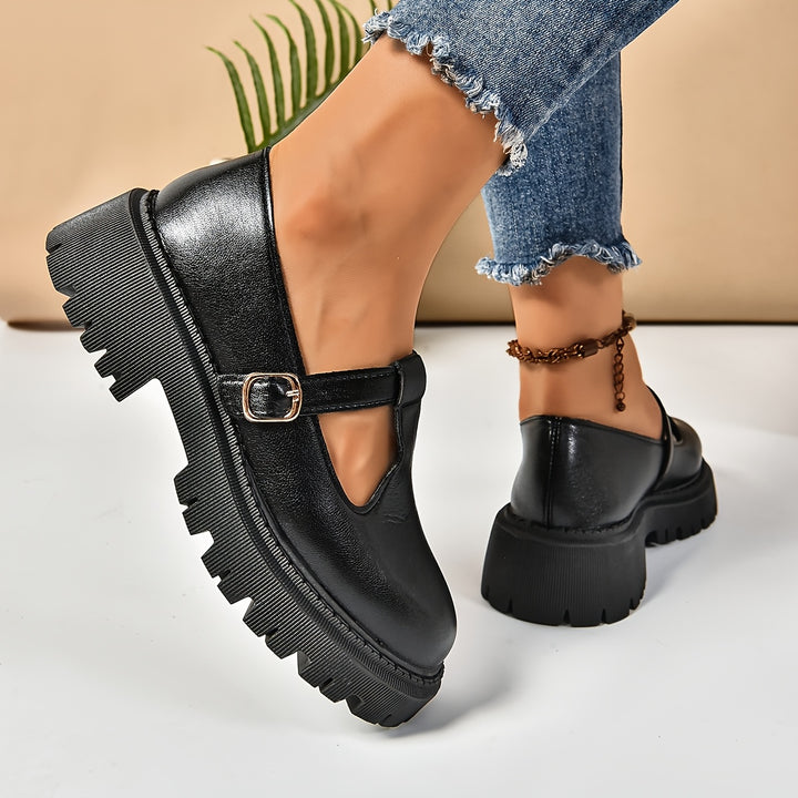 Retro Platform Loafers with Chunky Sole