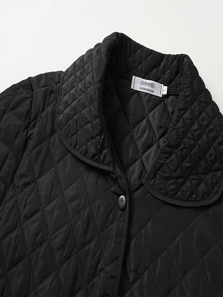 Diamond-Shaped Long Thin Coat for Women