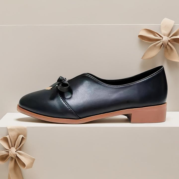 Elegant Bowknot Business Style Women's Slip-Ons