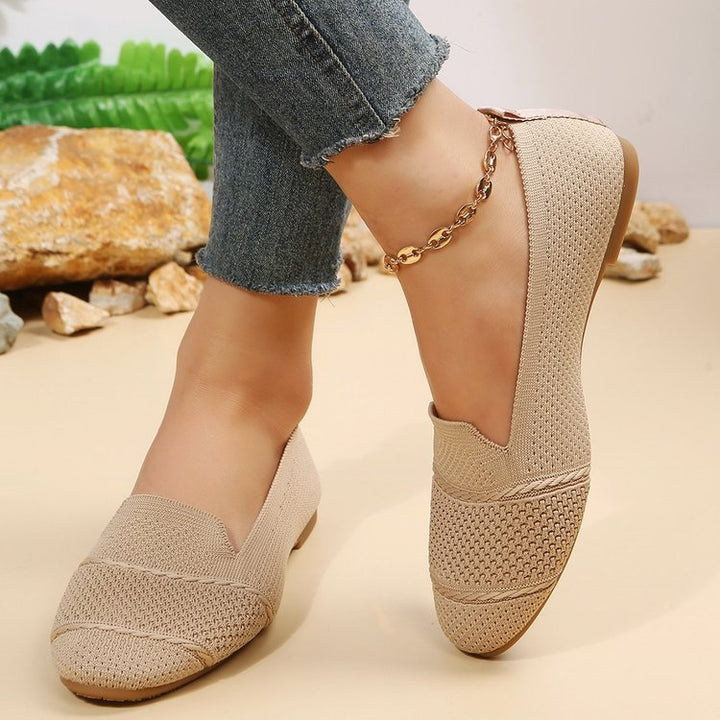 Round Toe Soft Sole Slip On Shoes