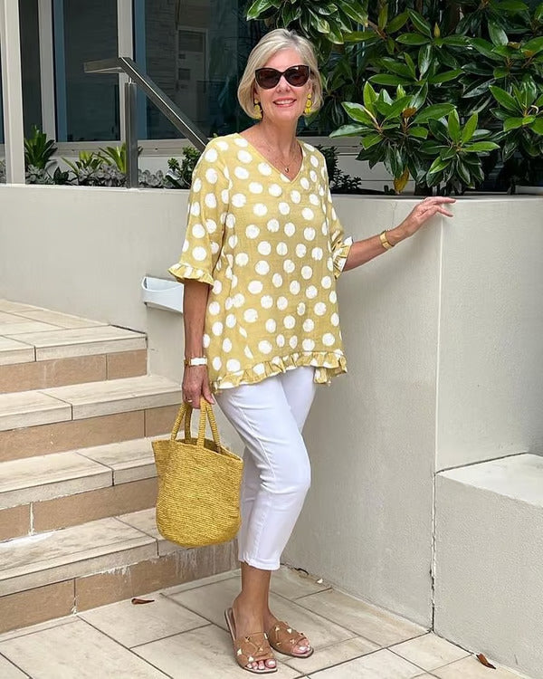 Relaxed V-neck Blouse
