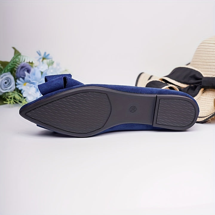 Solid Color Pointed Toe Soft Sole Shoes