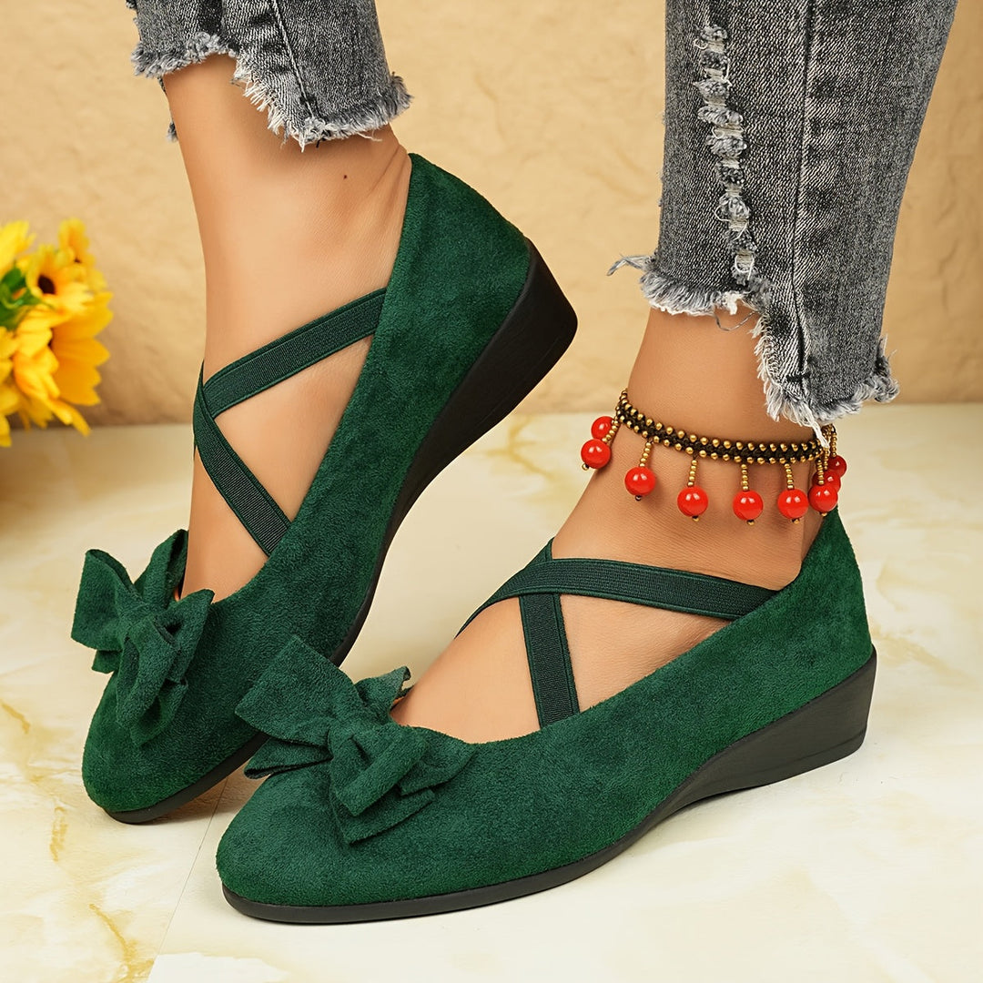 Women's Ballet Flats with Bow Detail