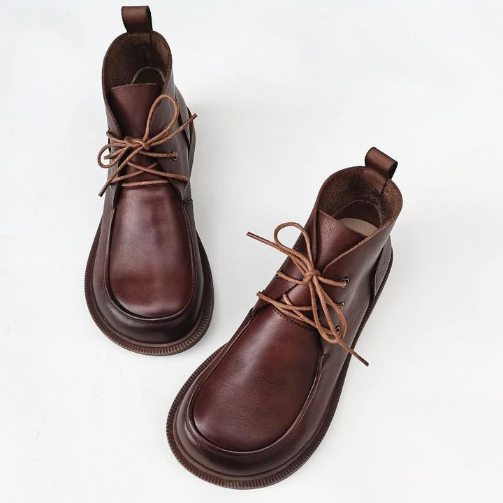 Wide Toe Lace Up Boots