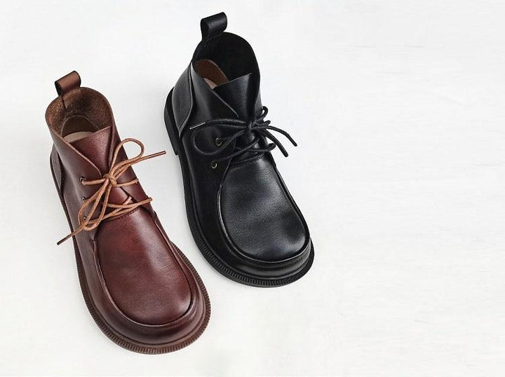 Wide Toe Box Lace up Boots