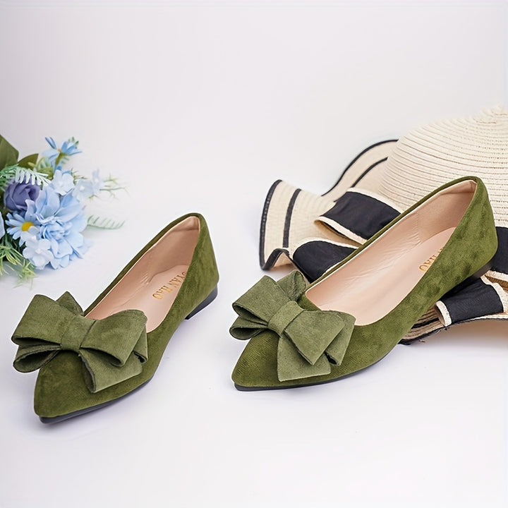 Solid Color Pointed Toe Soft Sole Shoes