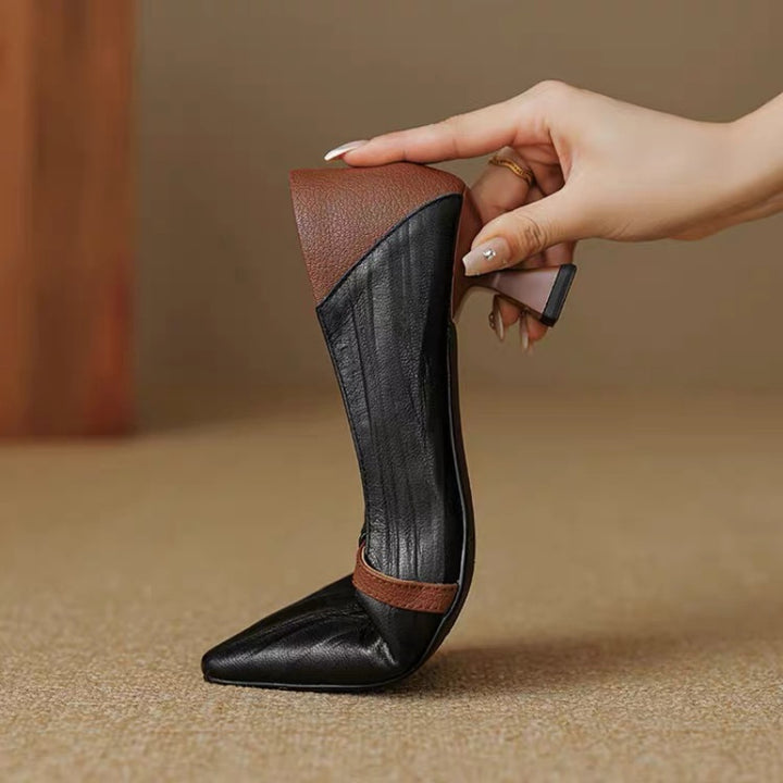 Elegant Pointed Toe Mid Heel Shoes