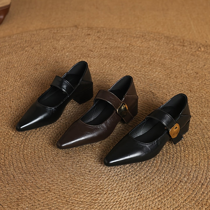 Women's Pointed Toe Retro Loafers