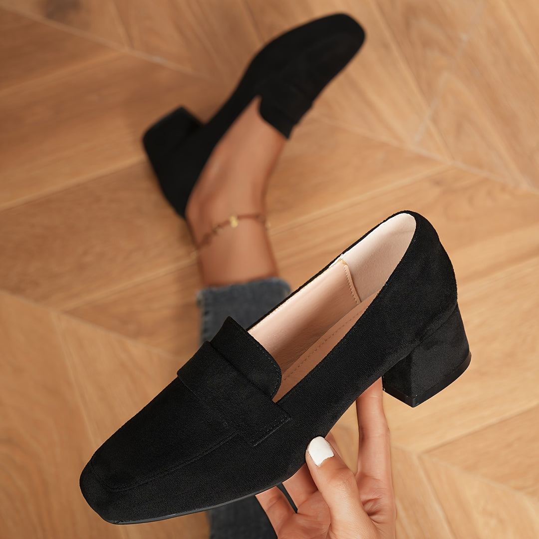 Slip-On Square Toe Mary-Jane Loafers