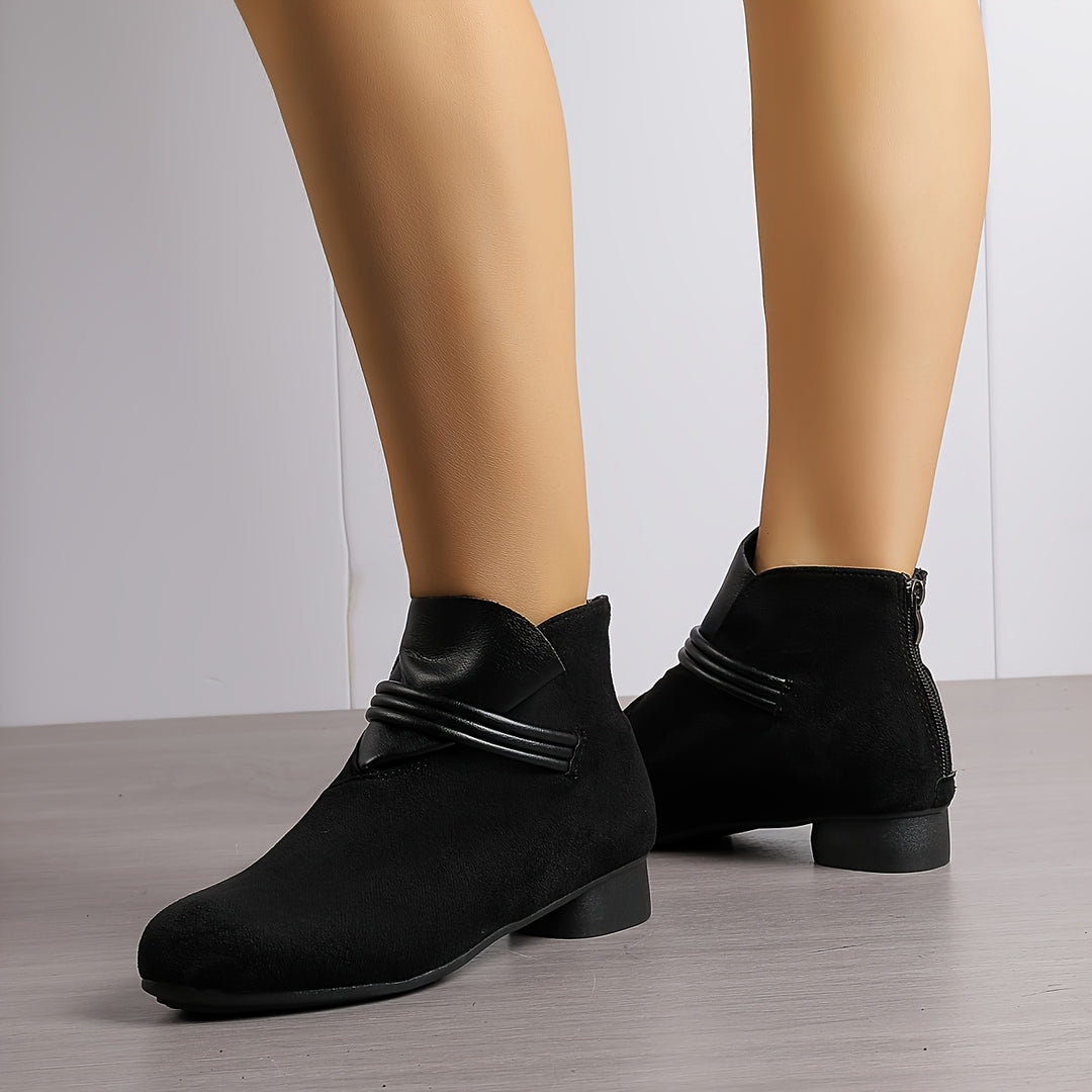 Women's British Retro Mid Heel Ankle Boots