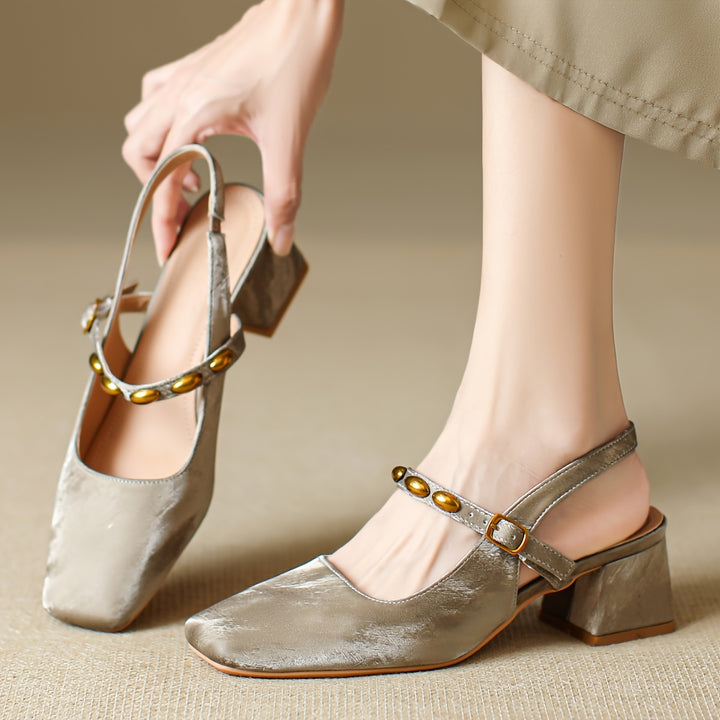 Elegant Chunky Block Heel Sandals