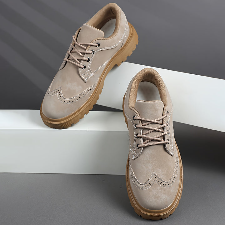 British Brogue Style Low-Top Sneakers