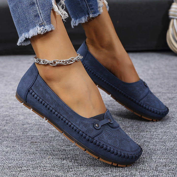 Women's Large Size Retro Slip-On Loafers