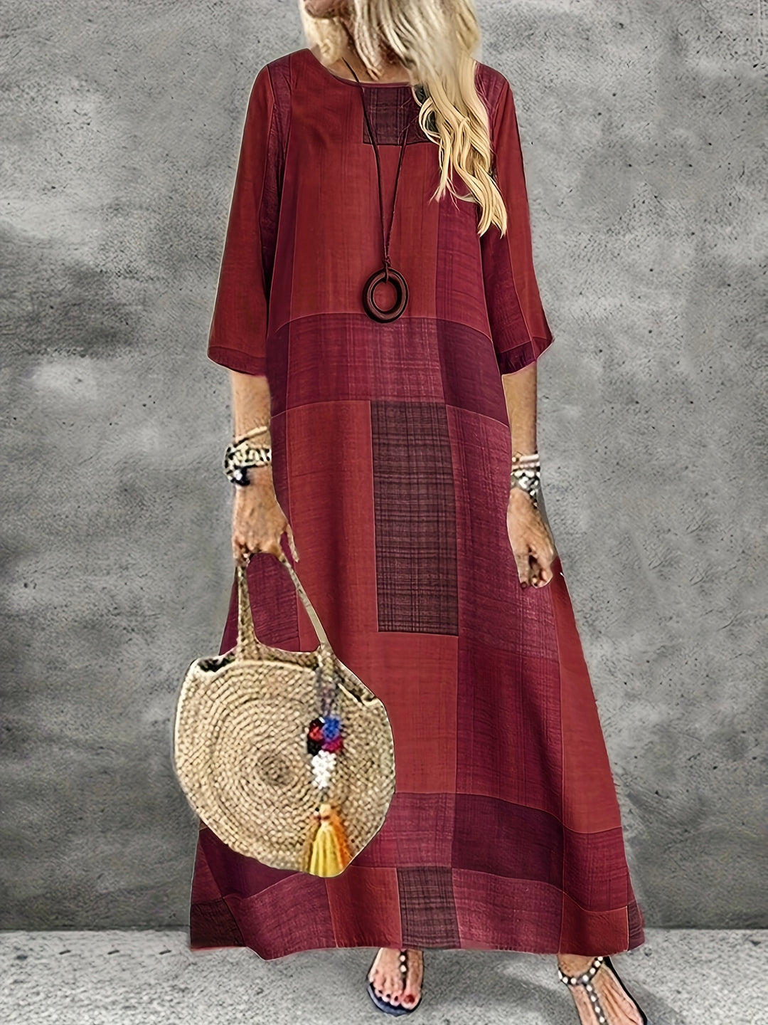 Patchwork Maxi Dress