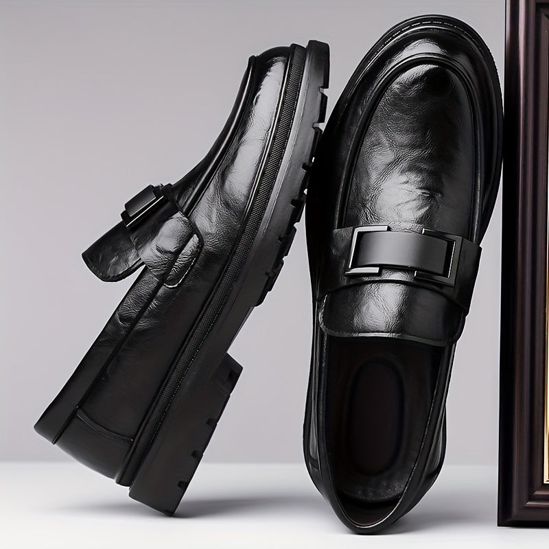 Classic Loafers with Buckle Strap