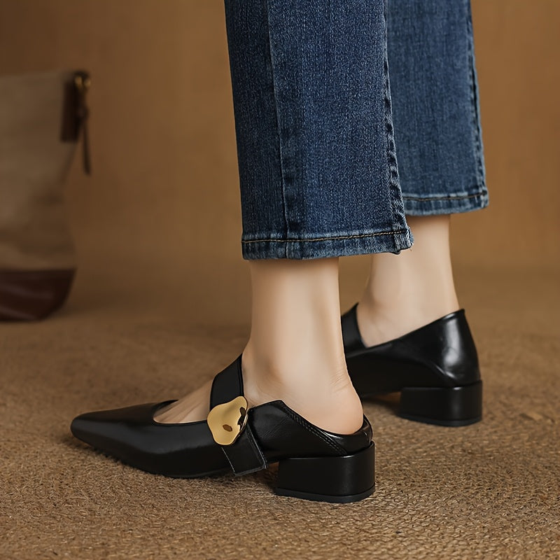 Women's Pointed Toe Retro Loafers